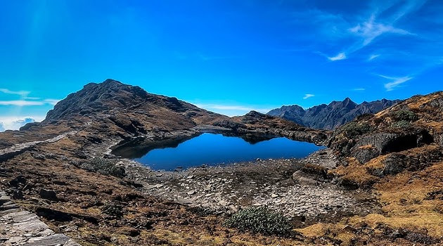 Trek from Tashigaon 2,081m to Khongma Danda 3,500m
